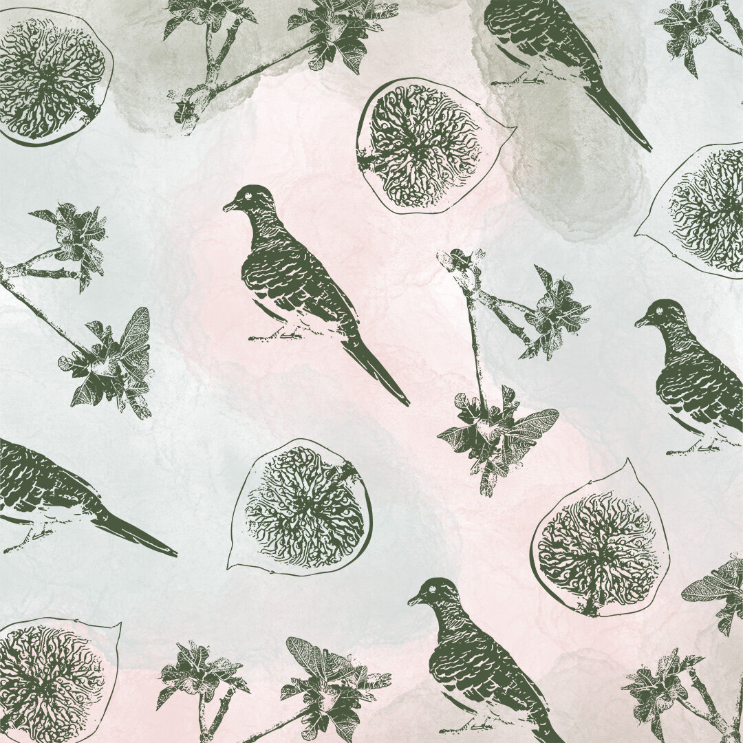green on watercolor pattern