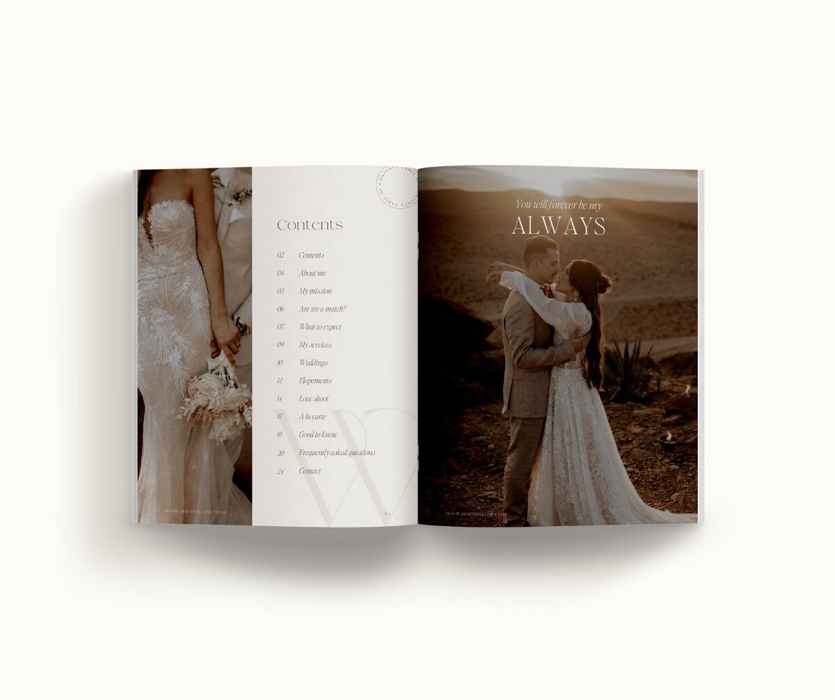Classy Showit template for photographers Wild Willow 3