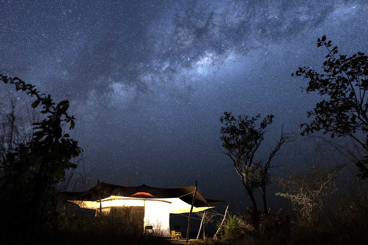 Night Sky on Safari in Usangu Expedition Camp Tanzania Ruaha National Park Safari Stargazing_By Stephanie Vermillion