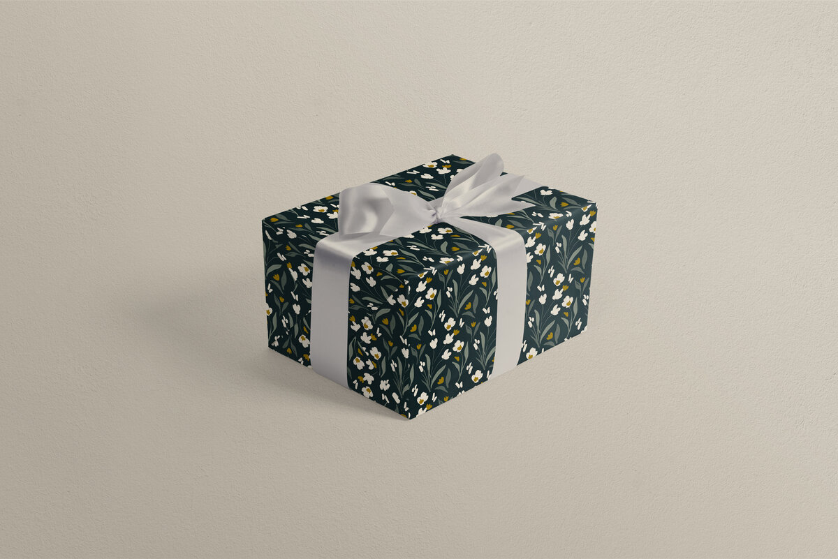 Wrapping Paper Mockup - Gift Box 2 - Nourished - Midnight
