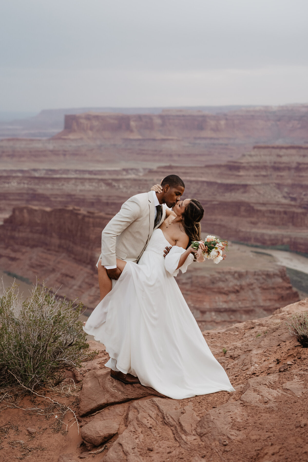 Utah Elopement Photographer captures bridal portraits after Moab wedding
