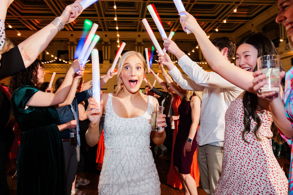 bride dancing at fun wedding in soldiers and sailors oakland pittsburgh venue