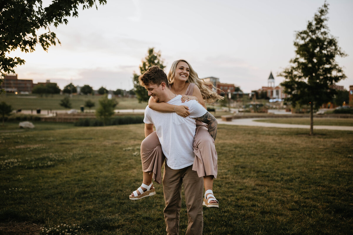 Engagement Session at Founder's Park Downtown Johnson City Tennessee