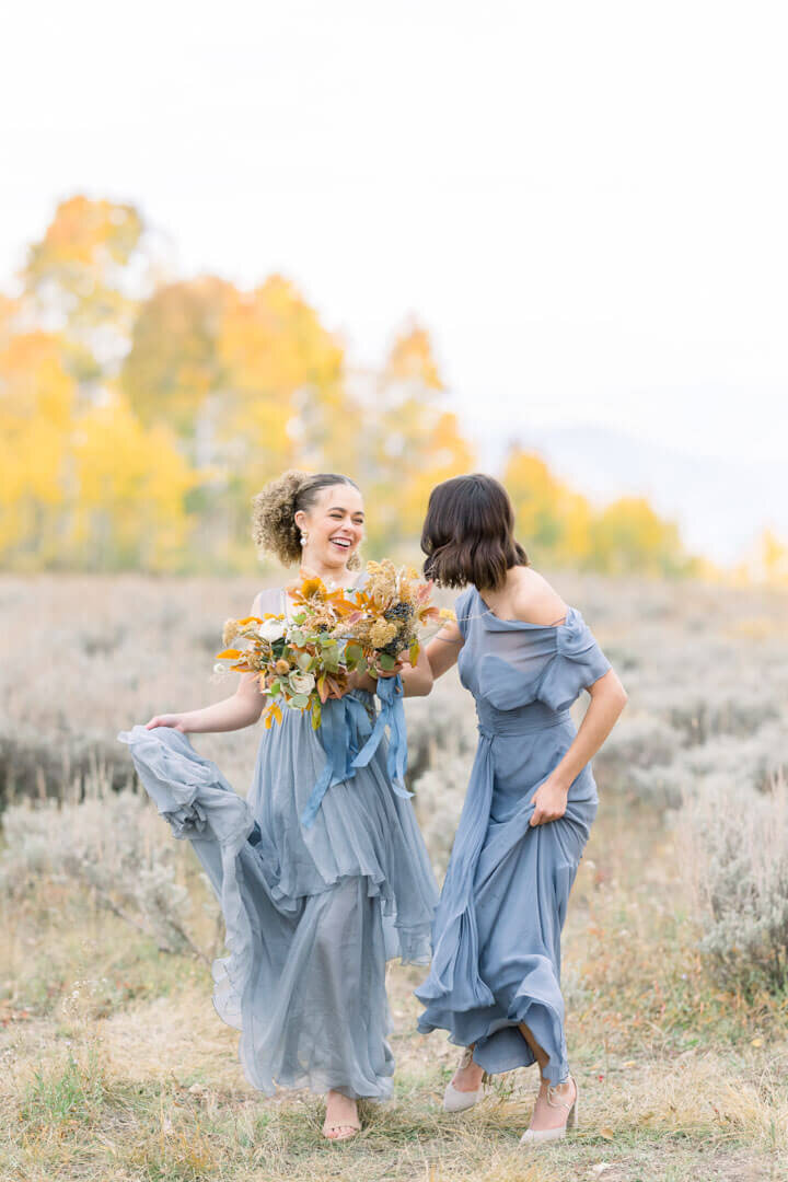 Fall-Wedding-Bridesmaids-dusty-blue-dress-by-Beyond-Jade