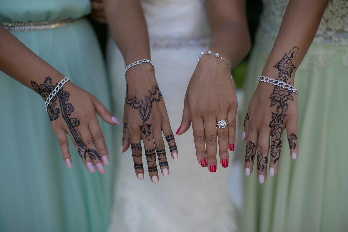 Wedding Ring and Henna Drawing_