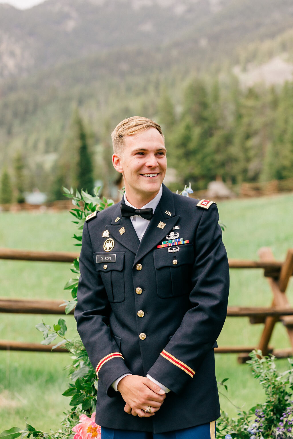 glowing groom