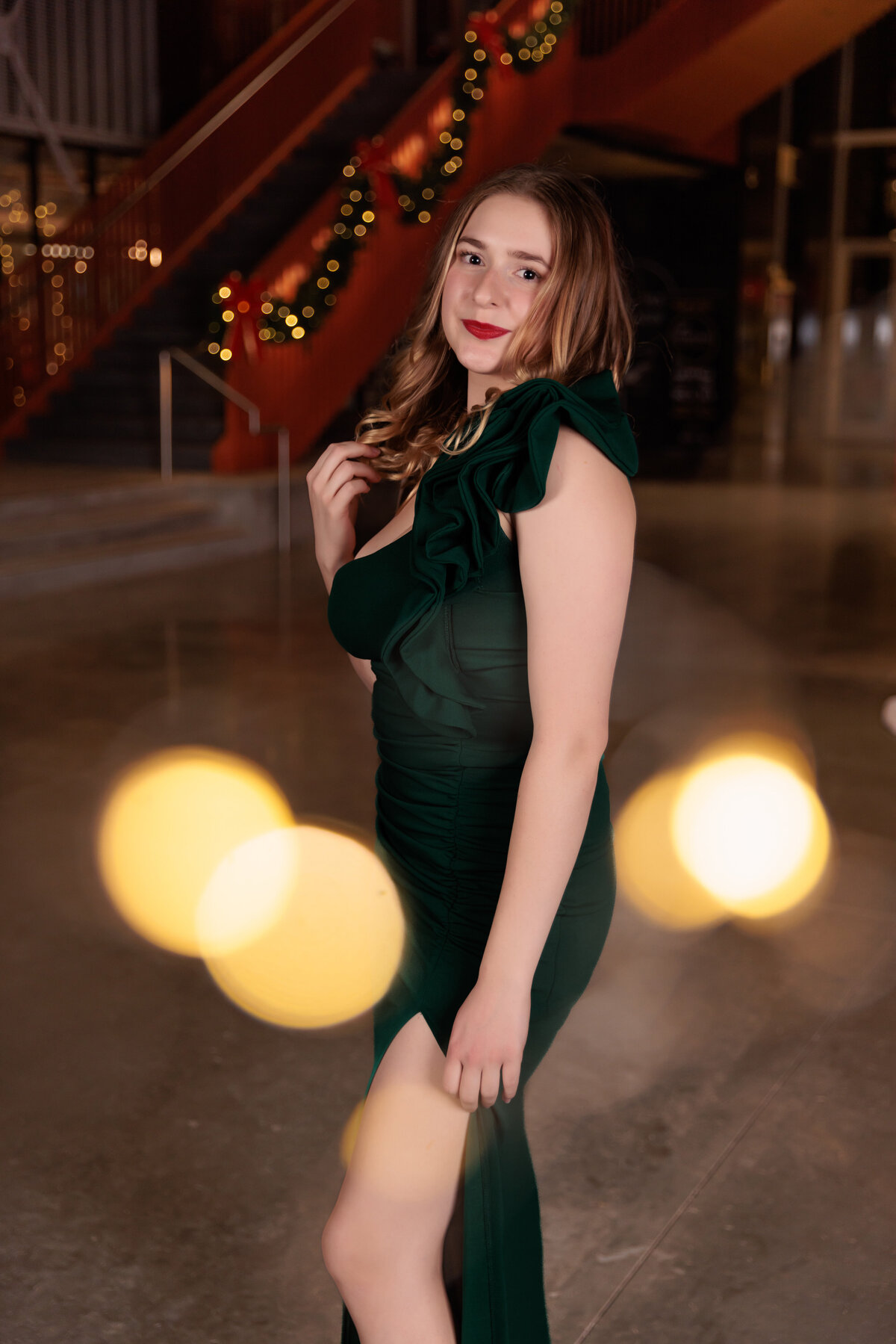 Union Station in Raleigh NC for Christmas senior portraits.