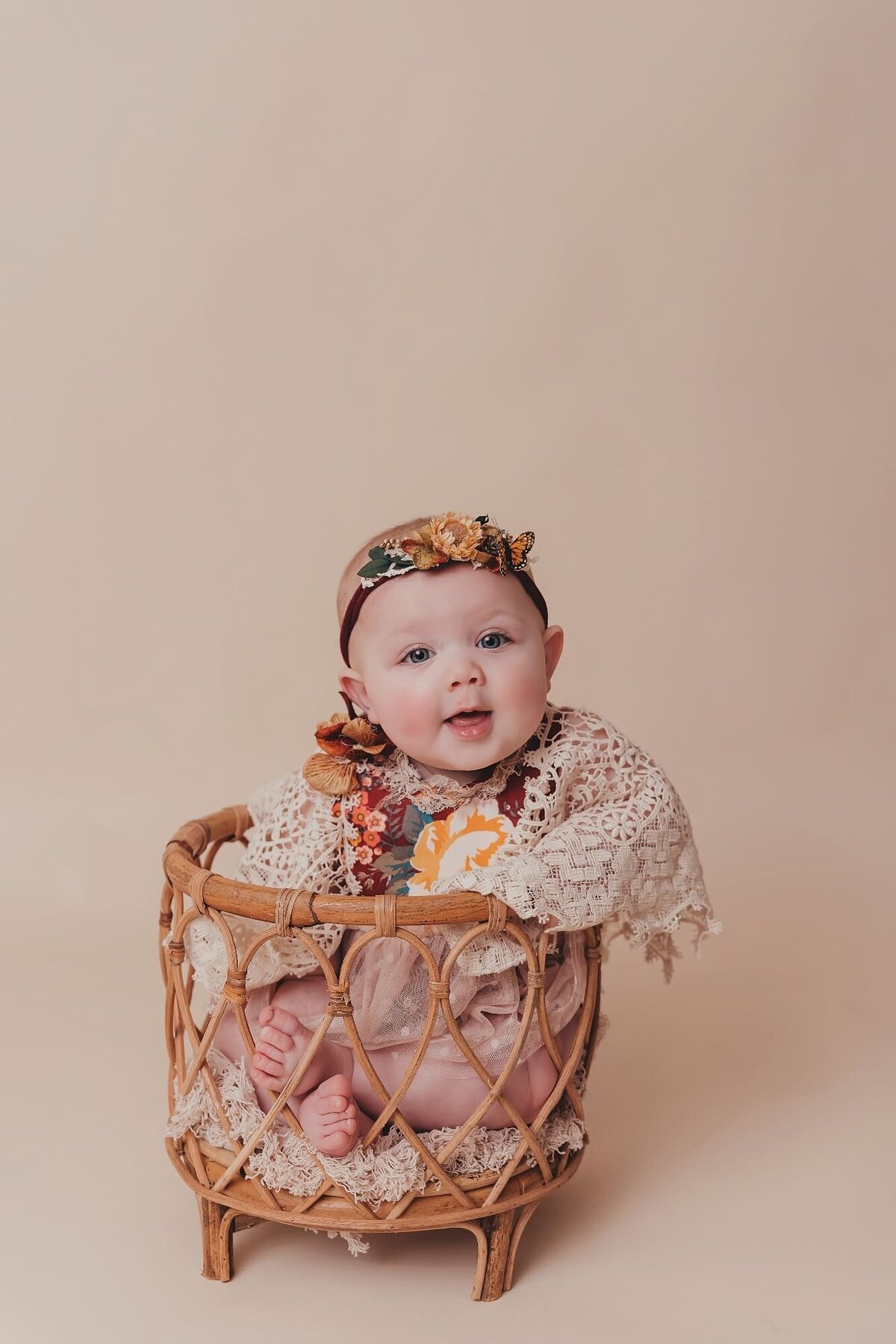 infant in a basket