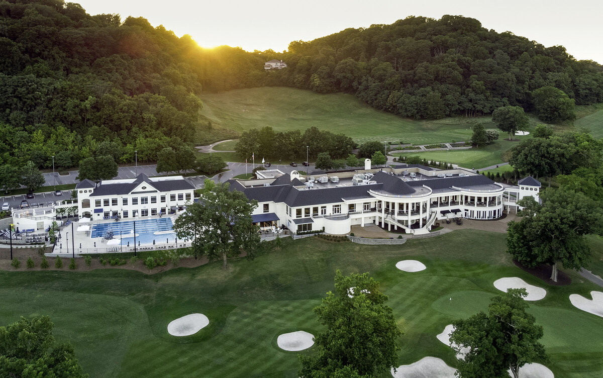 sunset over Richland Country Club