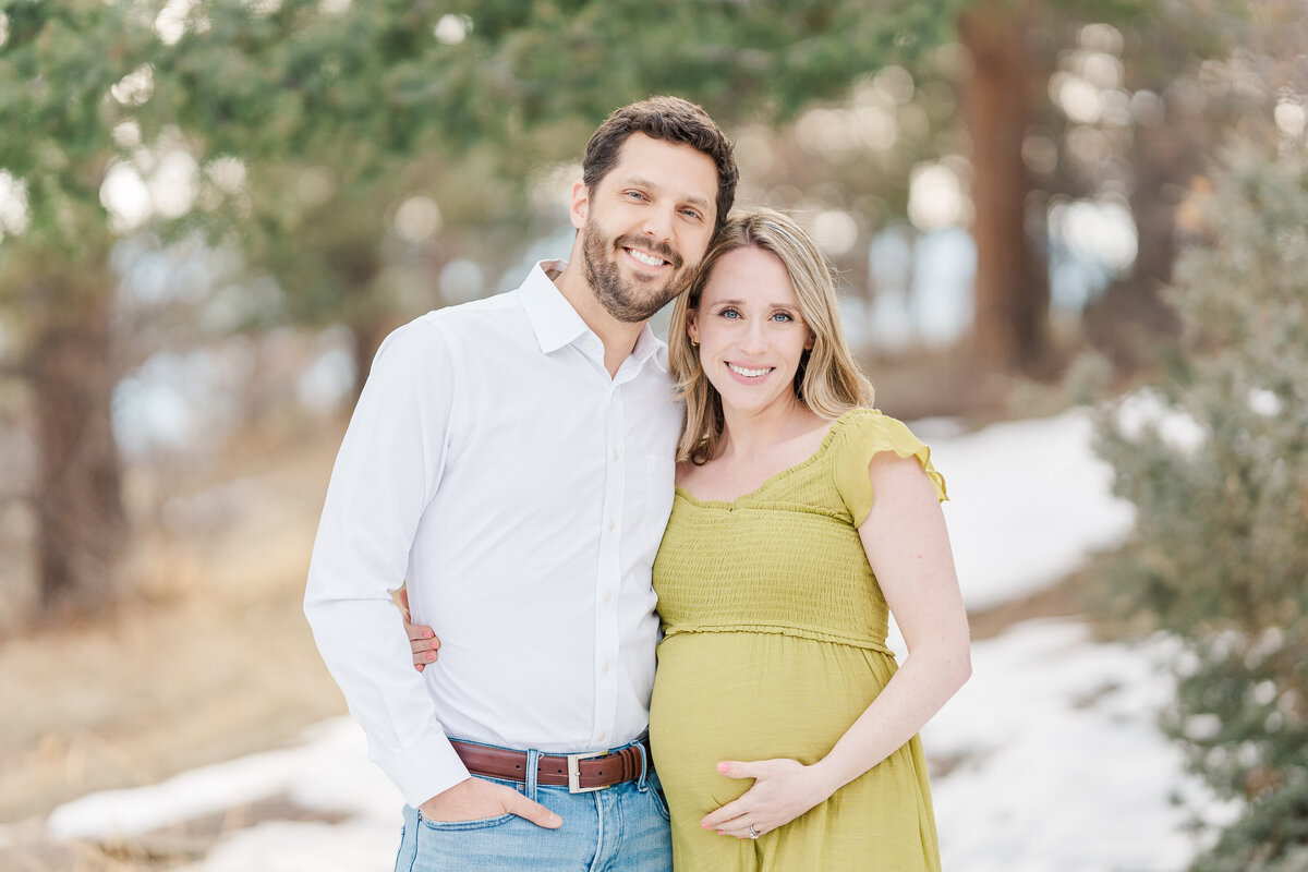 Colorado Winter Maternity Mountain Pictures Mount Falcon Elena Spraguer Photography0004