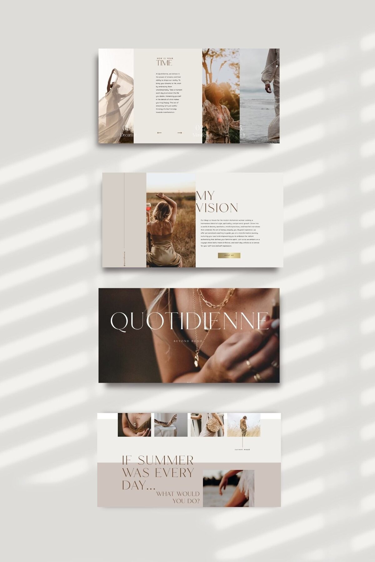 Quotidienne Showit Template 7