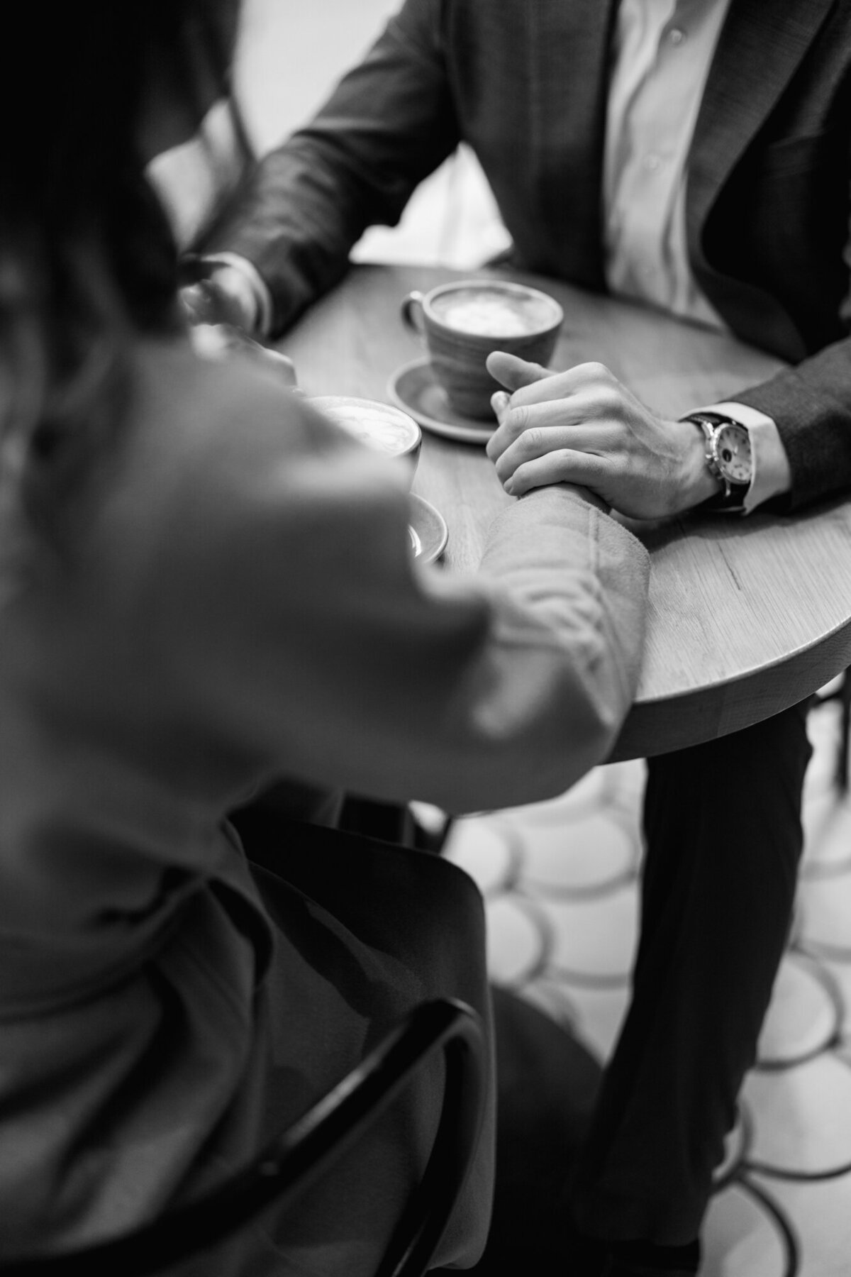 A Coffee Shop Engagement Session During Chicago Winter