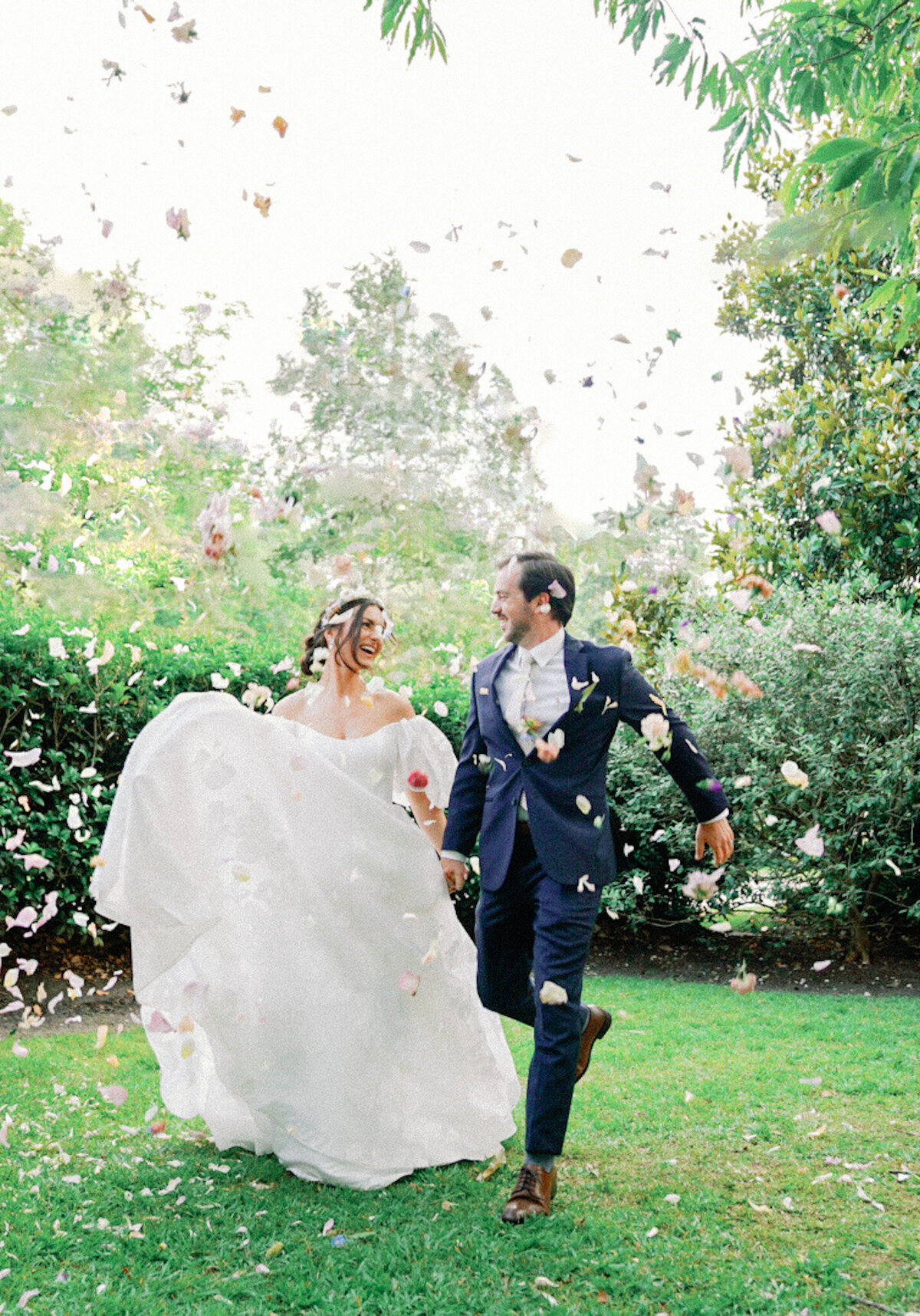 Off the shoulder wedding dress