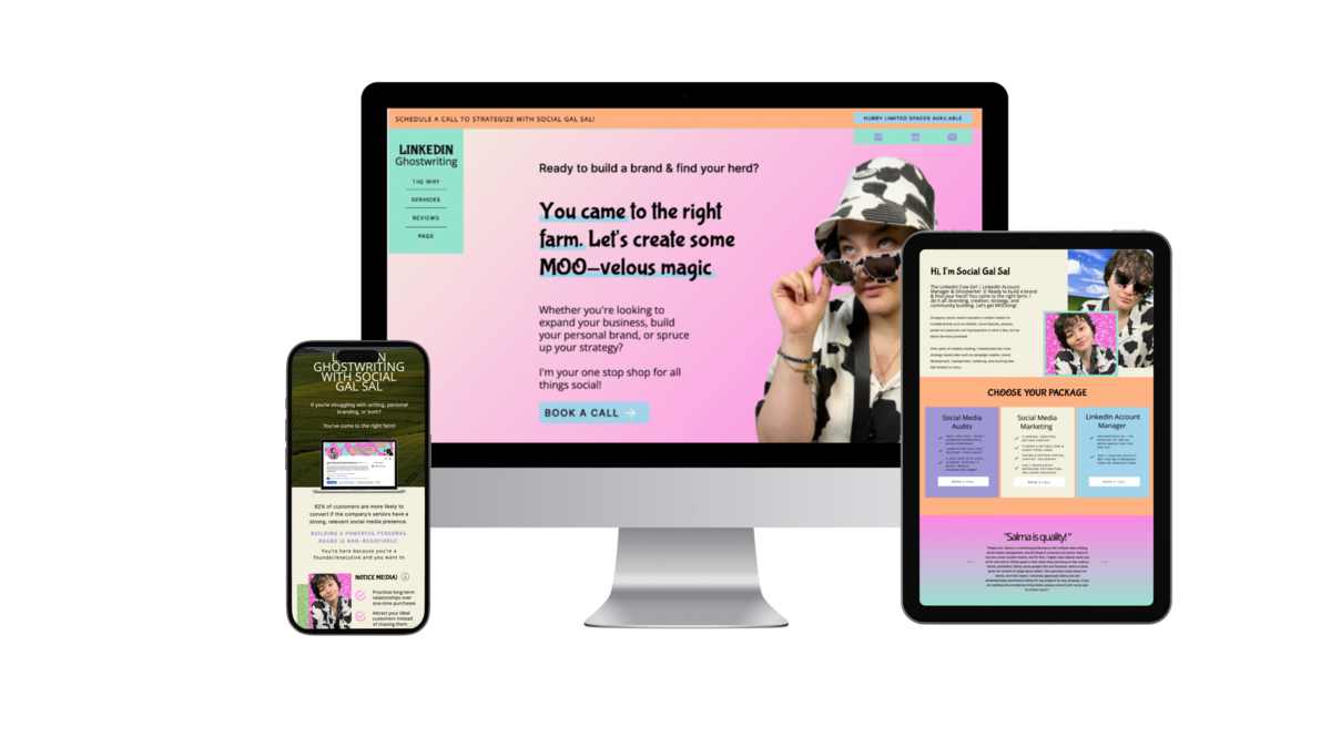 Nutrition Website Design Example