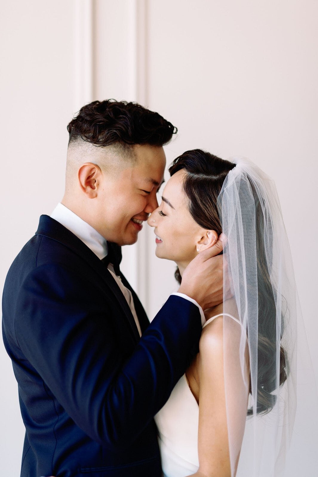 Bride and Groom happy kiss portrait Toronto Wedding Venue Jacqueline James Photography