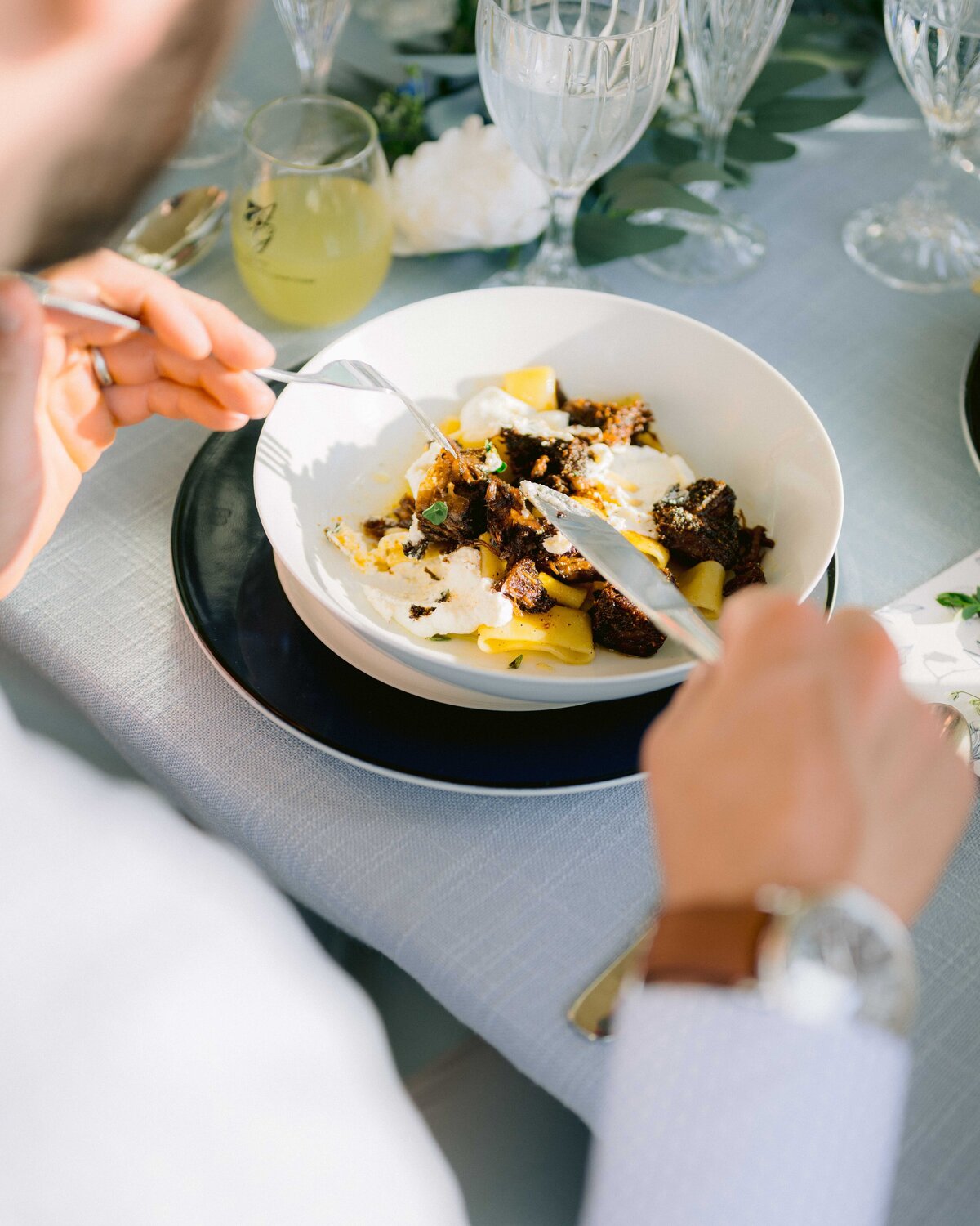 Saugatuck Beach Wedding Elopment Private Dinner at a private Estate