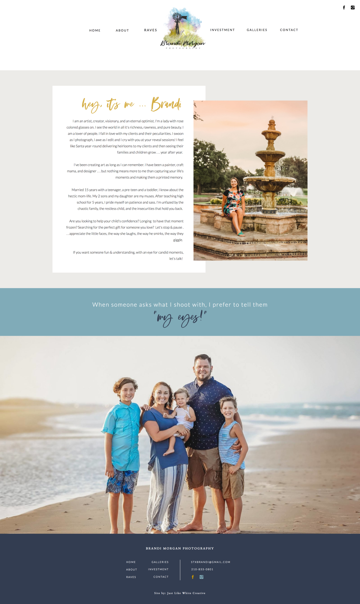 website design for family photography by Tribble Design Co.