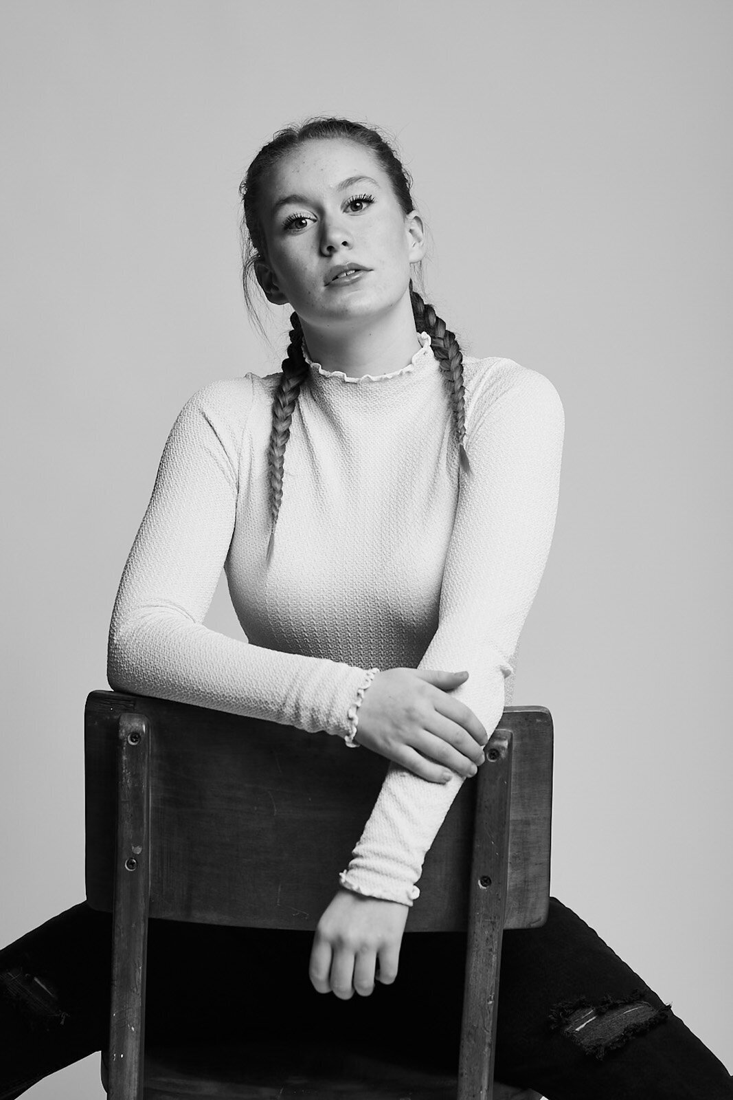 Portrait of Young Woman with Braids-22