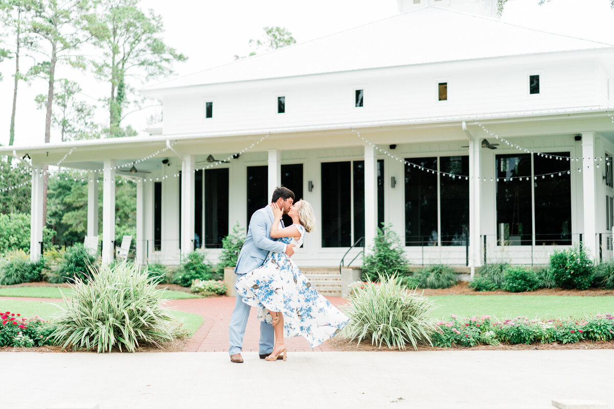 Engagement photoshoot at a historic house in Alabama