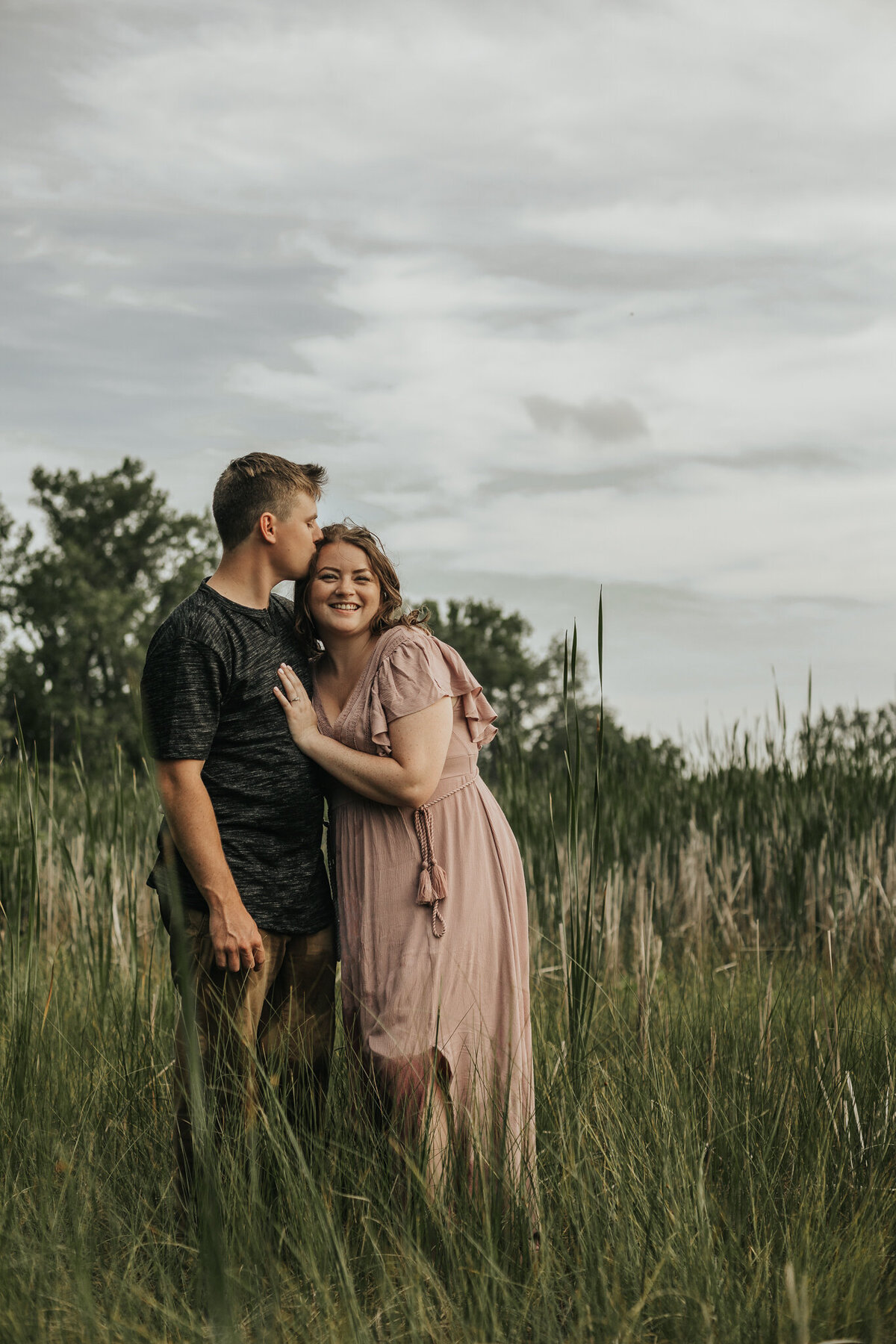 Engagement session at family lake in Warsaw, IN