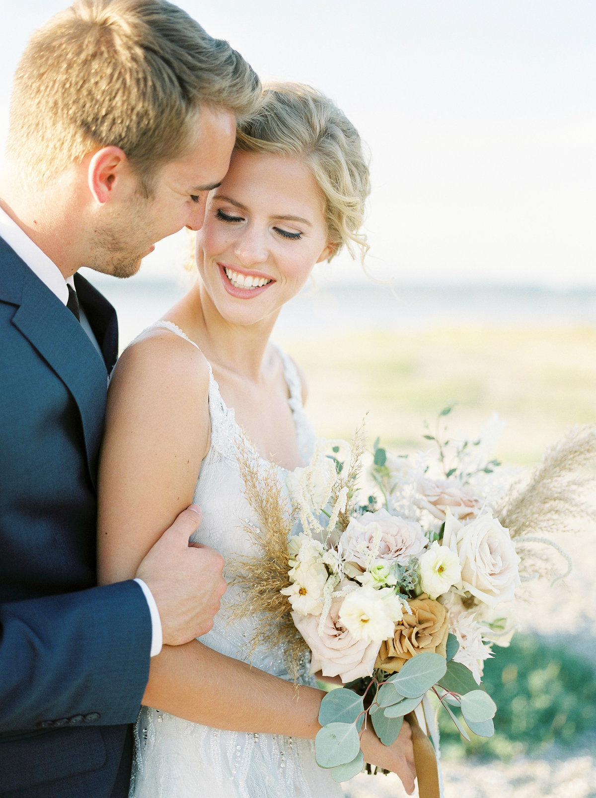 blue wedding dress beach wedding vancouver