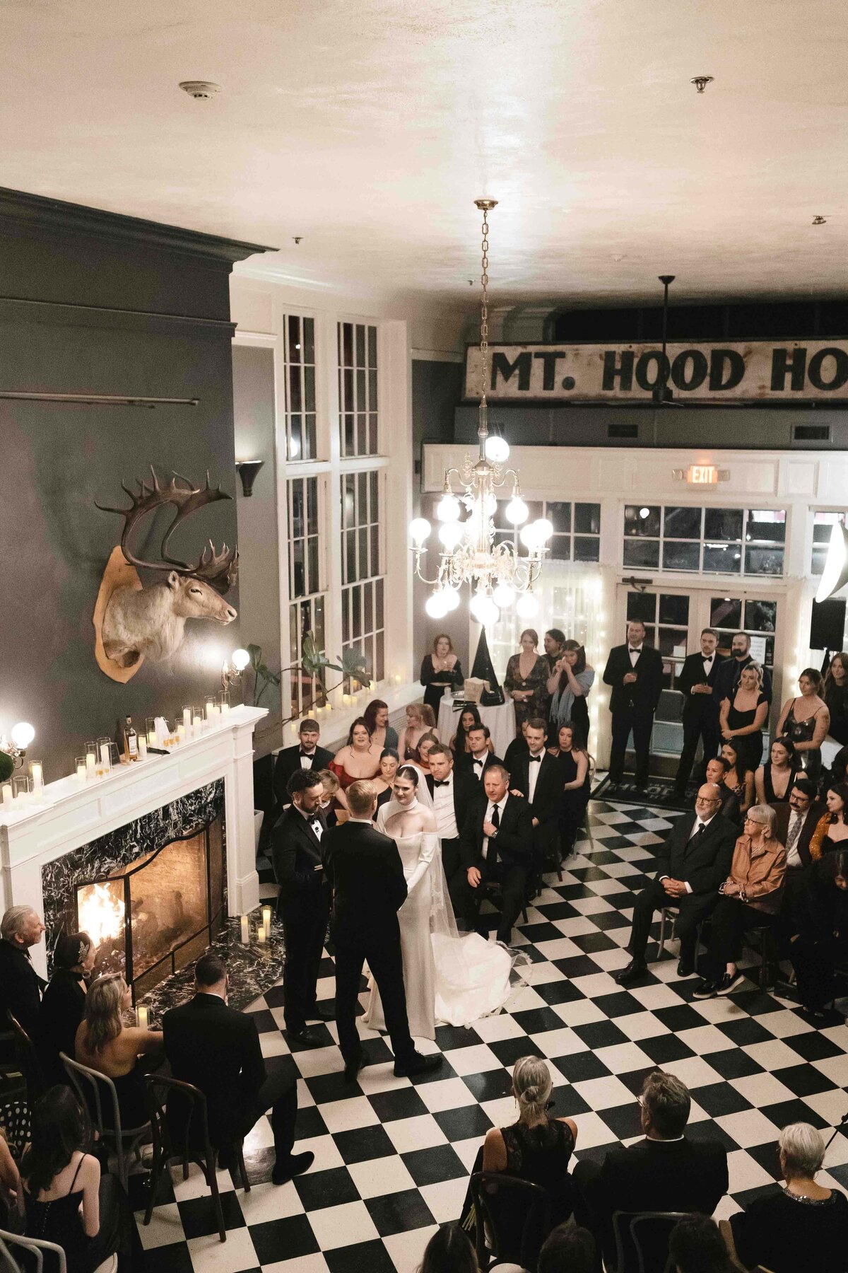 New Years Even wedding at the Historic Mt. Hood Hotel in Astoria