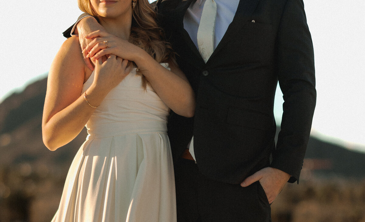 Scottsdale desert wedding venue with bride and groom photographed by Kollar Photography