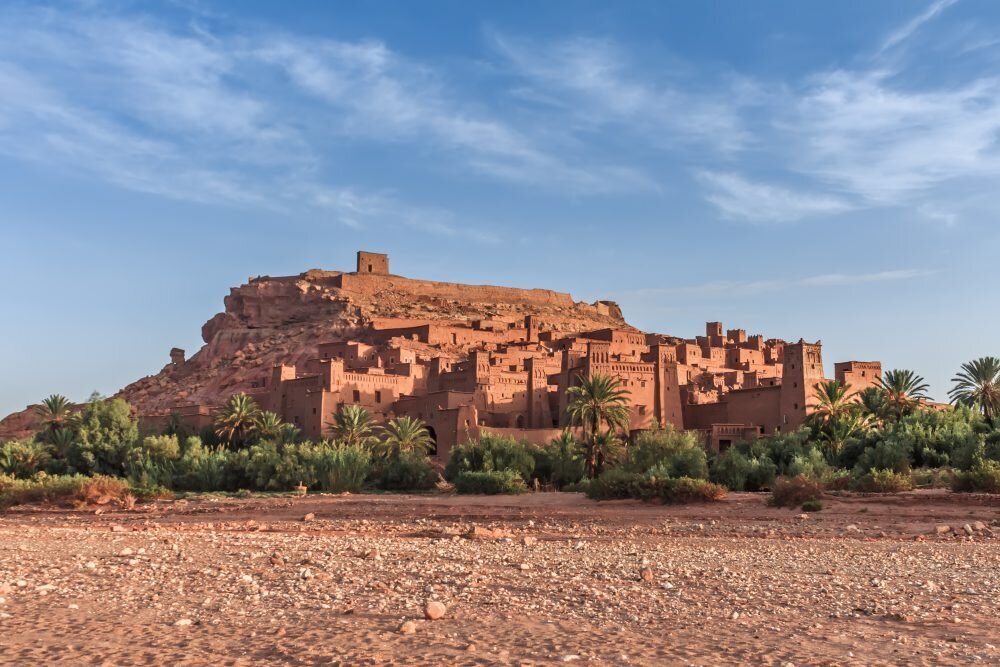 View of ksar Ait Benhaddou, Ait Ben Haddou Kasbah, Ouarzazate, Morocco