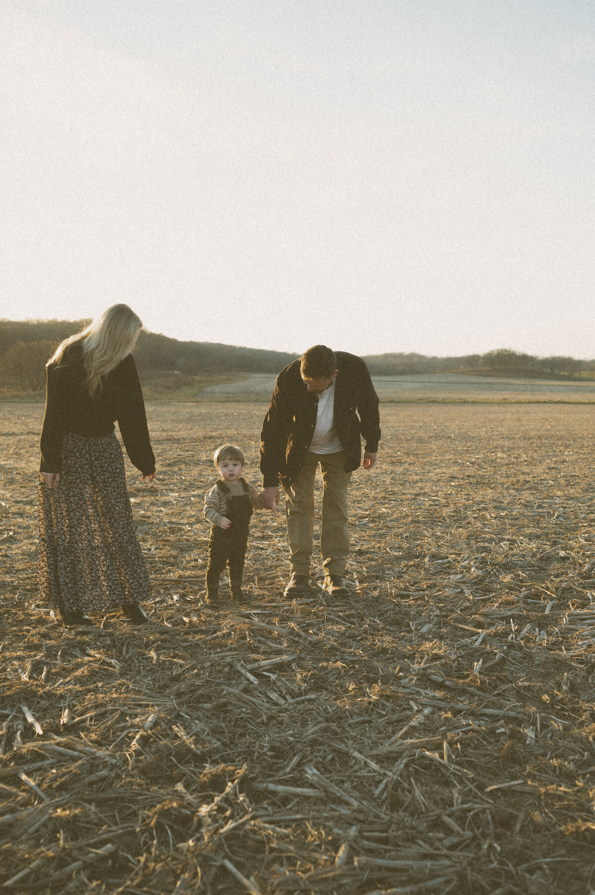 Family  in a field