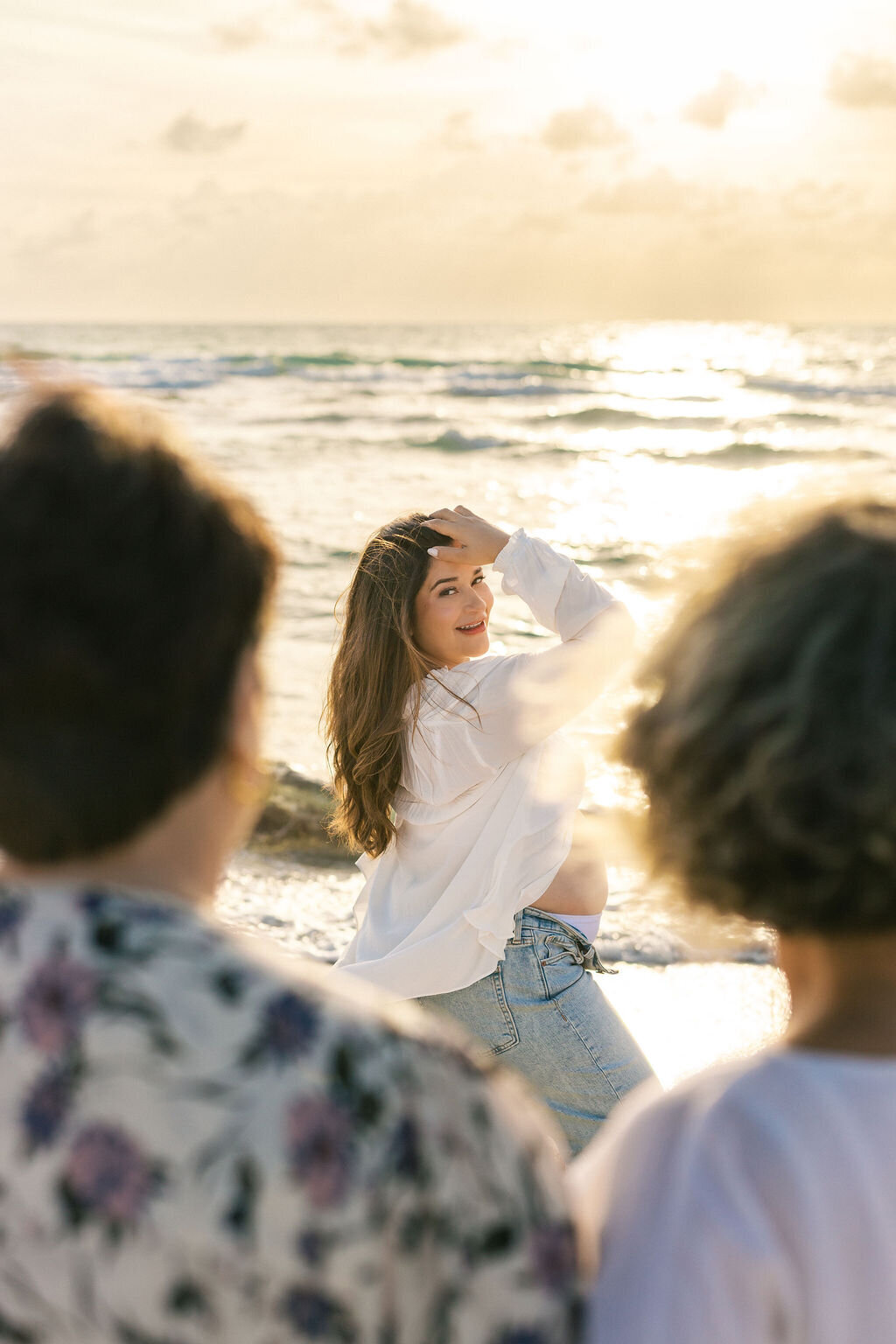 miami-maternity-beach-sunrise-mom-to-be-smiling