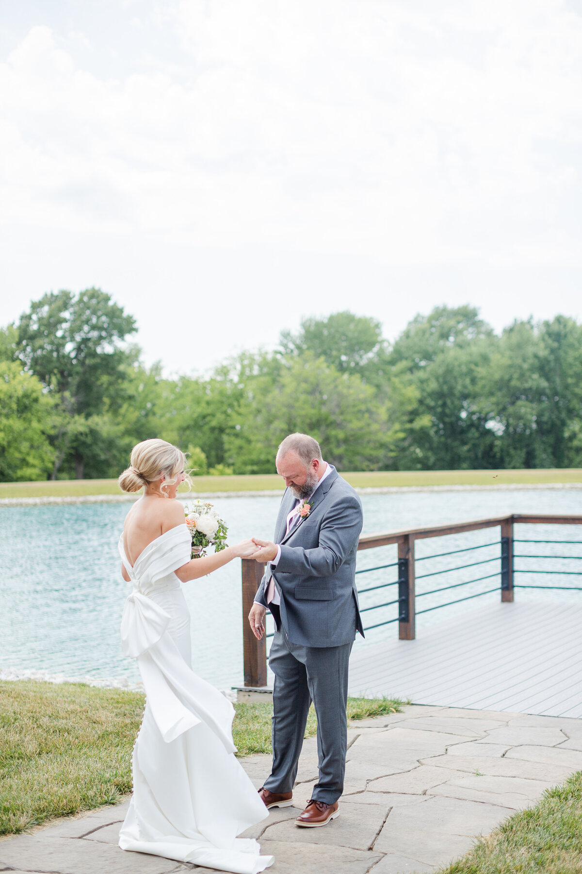Ella & Gavin Wedding Father Daughter First look. Bella Faith Photography  15