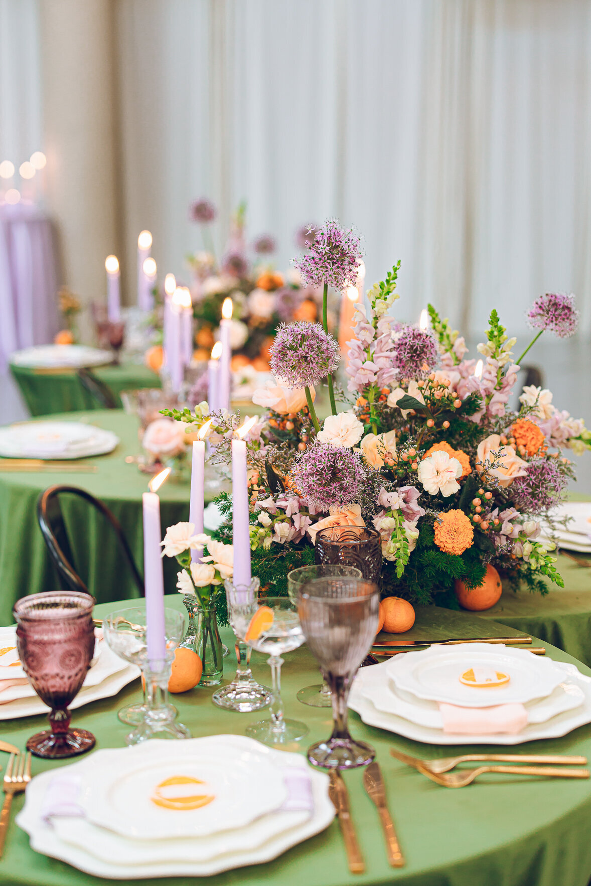 Details and florals from a wedding reception at Artifact Events in Chicago