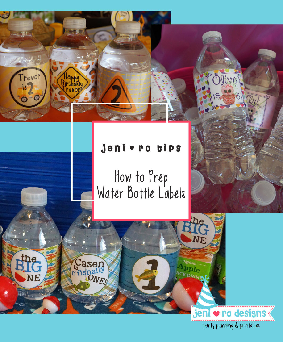 how to prep printable water bottle labels