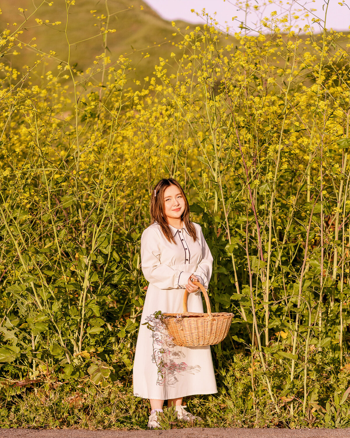 Yellow Flowers Basket Ashley (7)