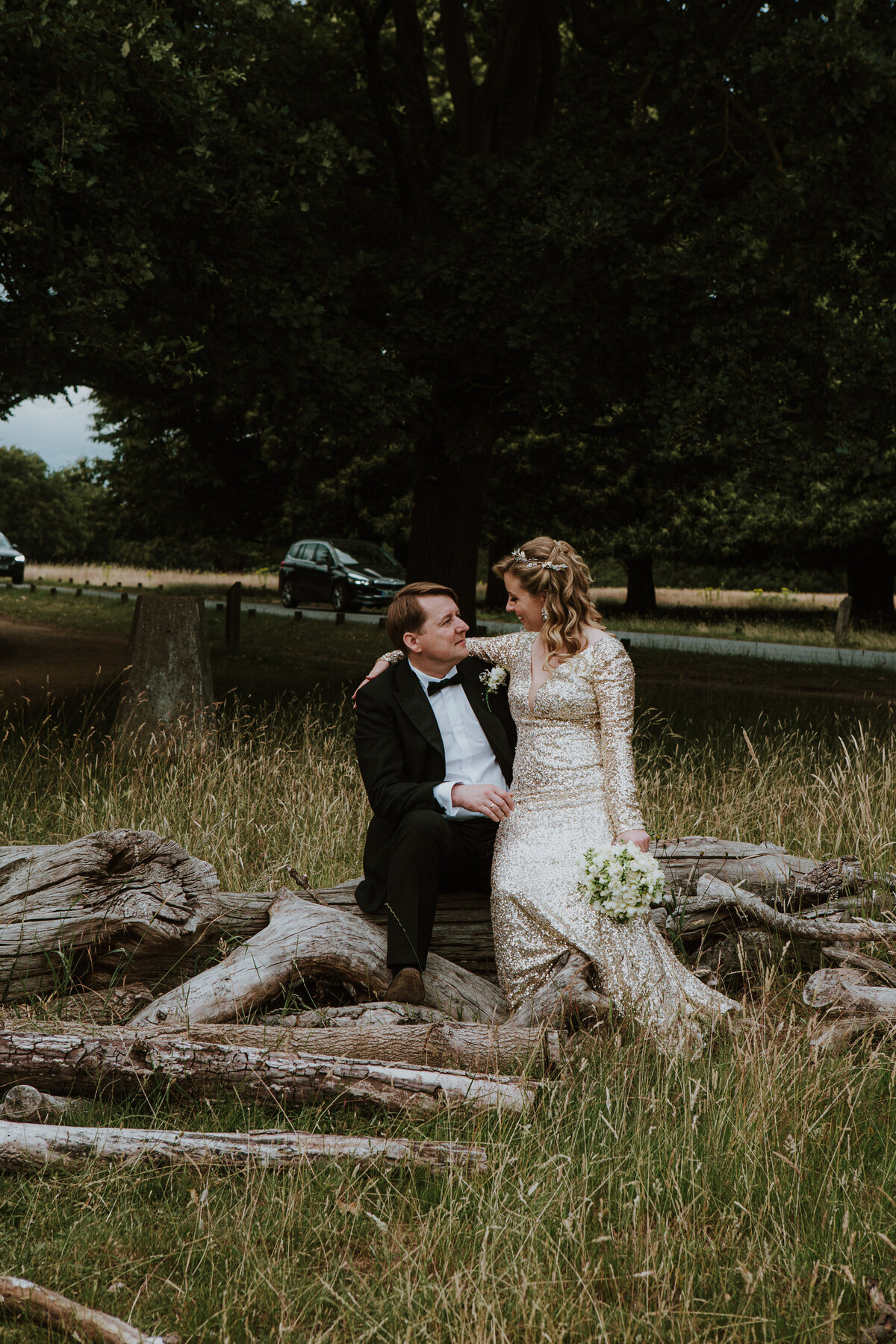 Intimate wedding in Richmond Park London