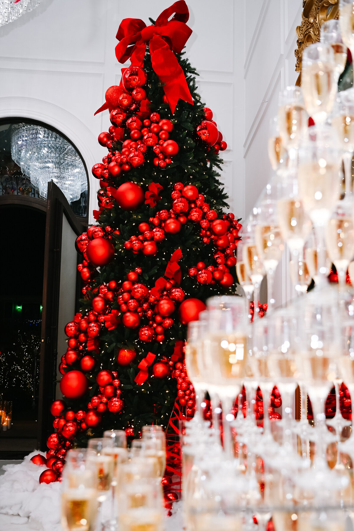 Luxury holiday decor installation by The Works Collective | immersive seasonal event design for a private residence.
