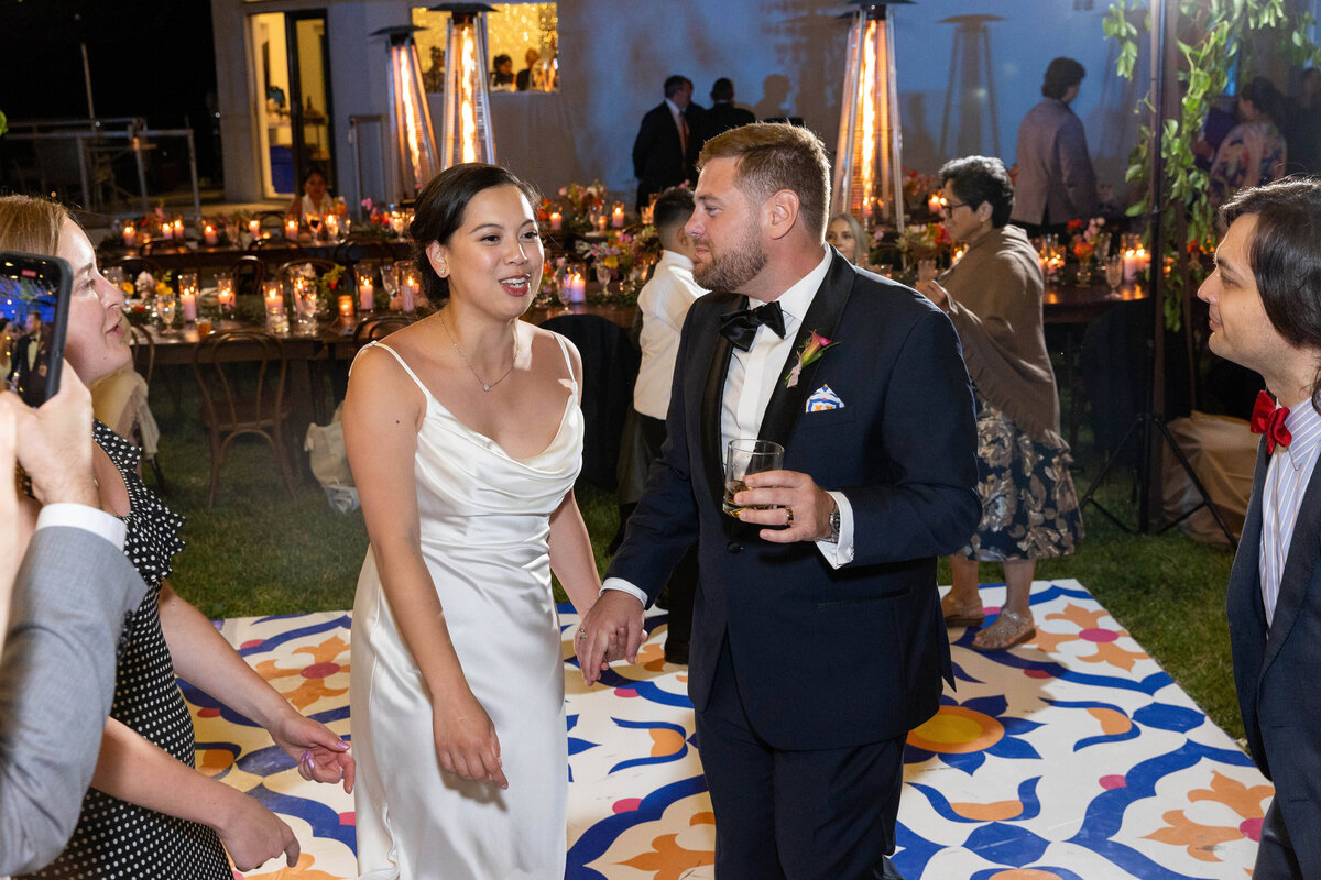 bride and groom on the dance floor