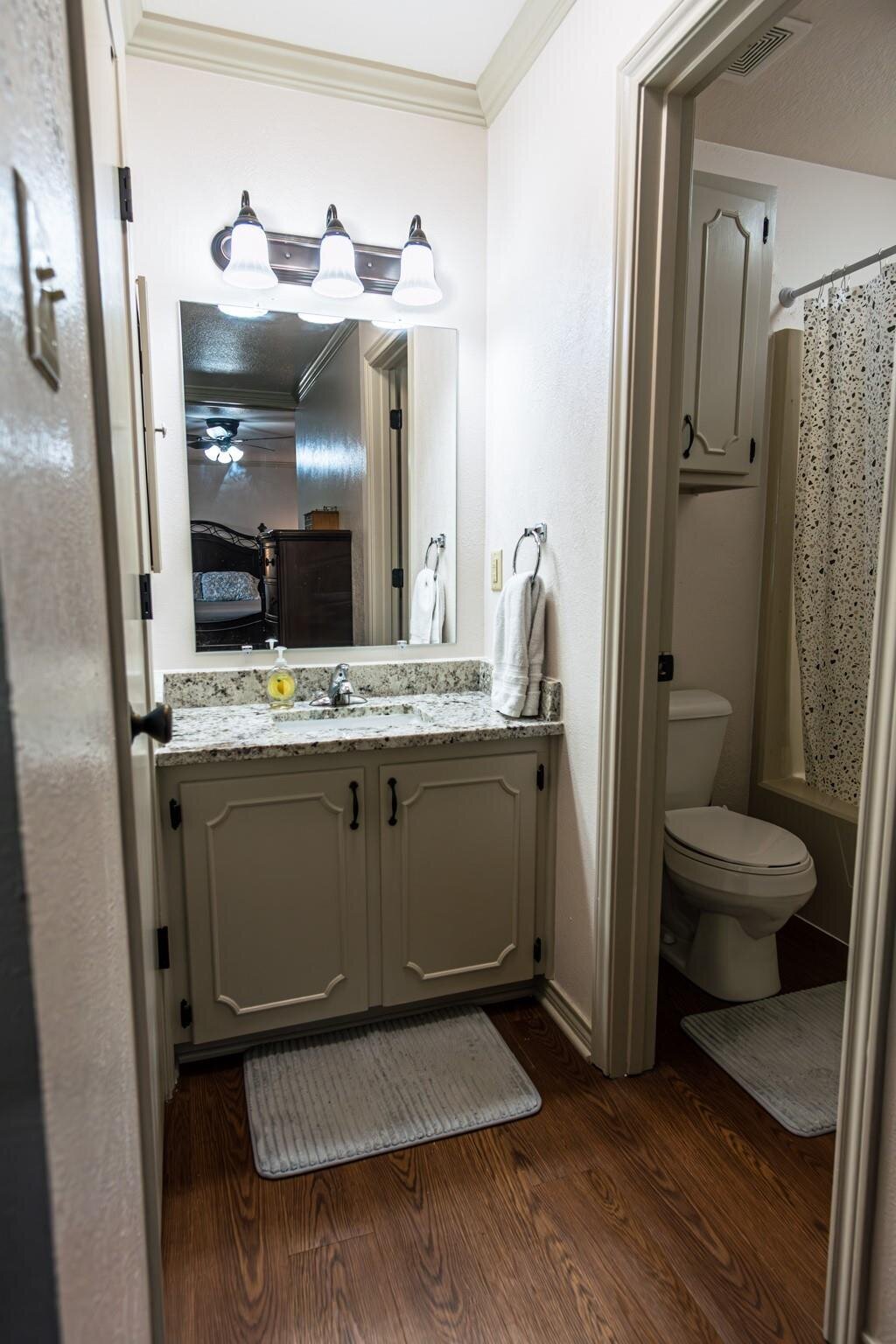 Charming 3 Bedroom 2 Bath Home with Upgrades for sale in Bonham, TX. Bathroom view