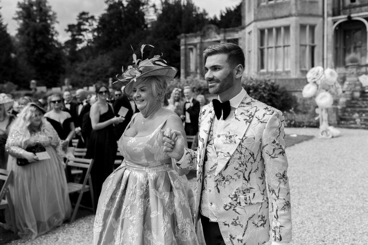 Outdoor wedding ceremony at Orchardleigh Estate