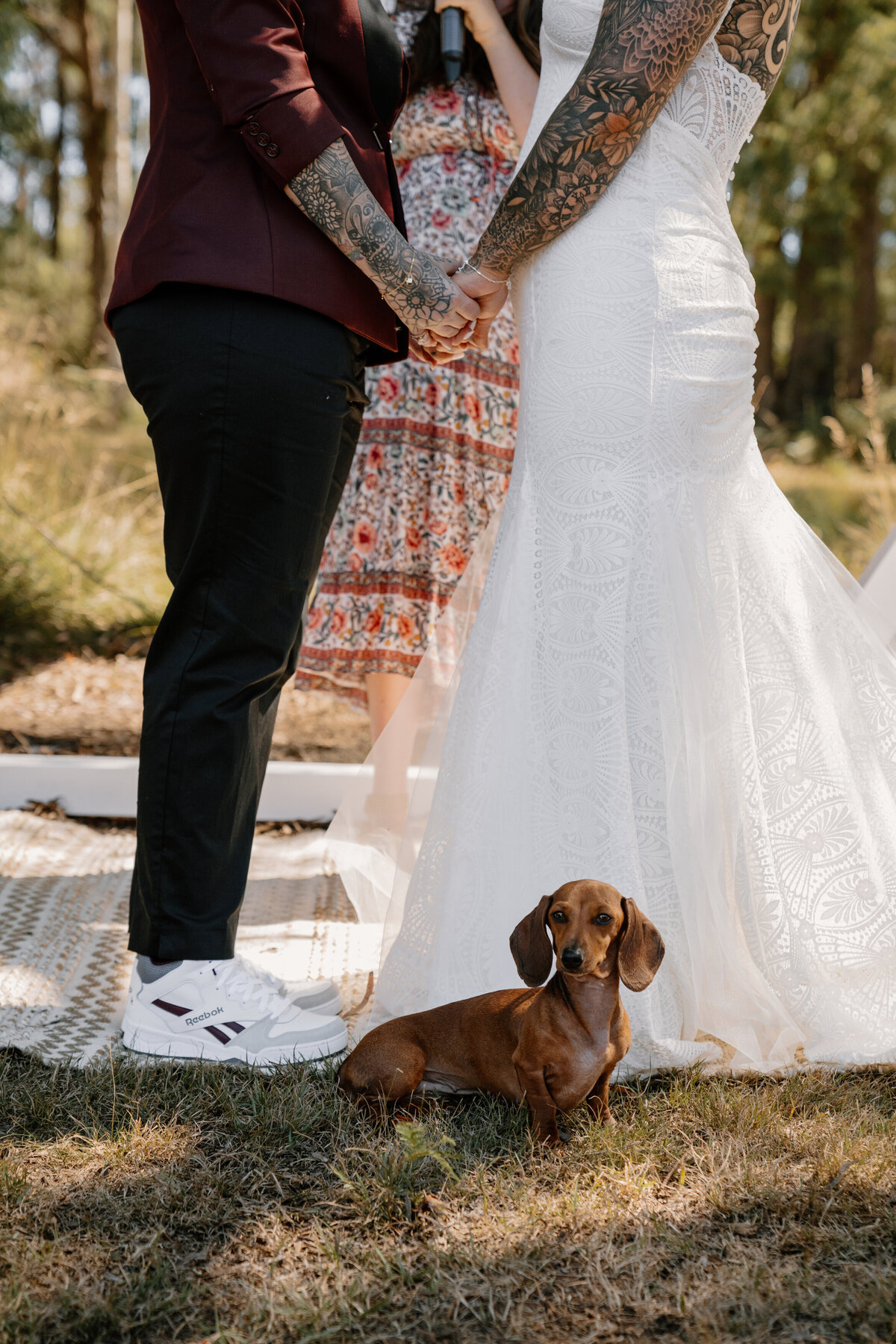 Wedding couple ceremony in Beechworth Love Gem Photography