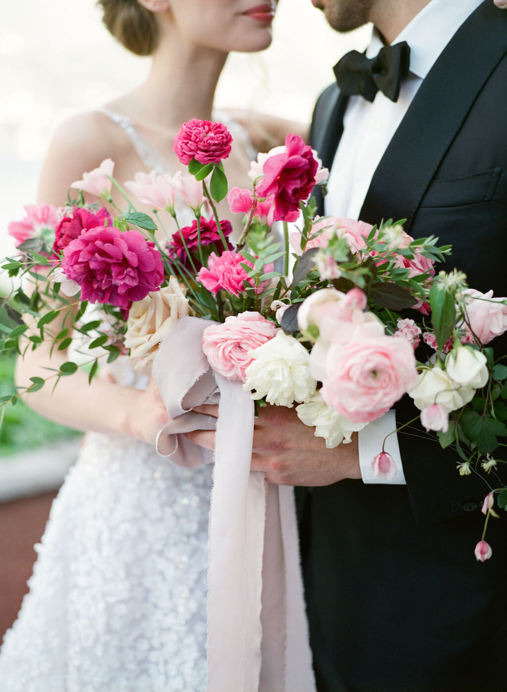 Lake Como pink wedding inspired by Dior Veronique Lorre wedding designer and florist25