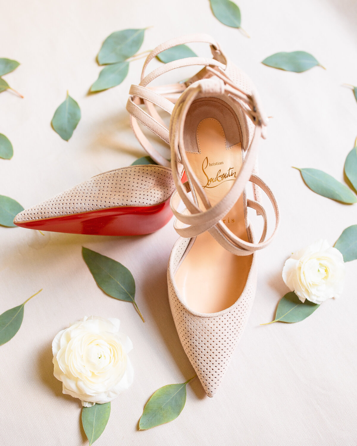 Louboutin bridal shoes.