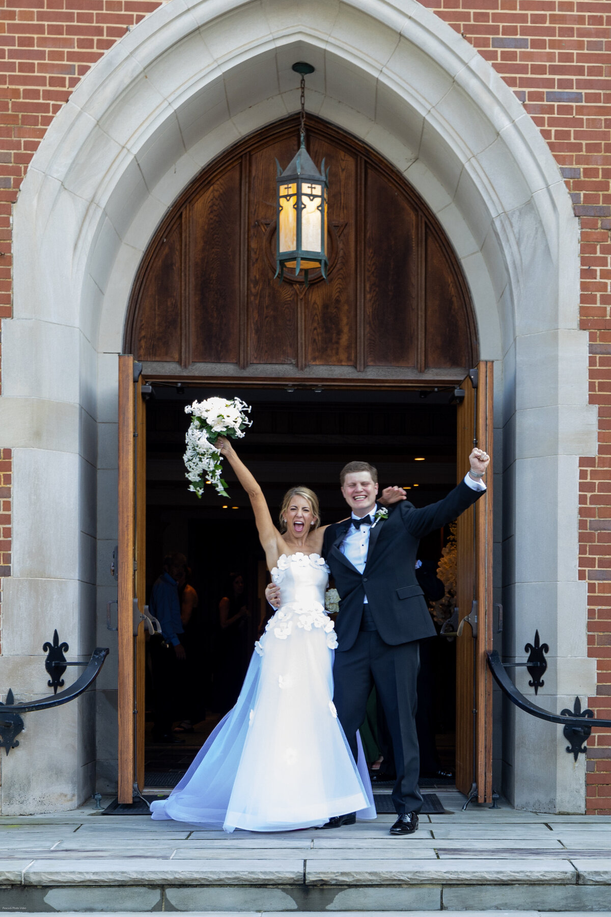 Bride and Groom exit Northside Church Atlanta