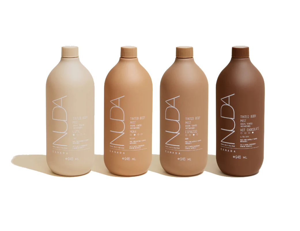 nuda bottles of tanner