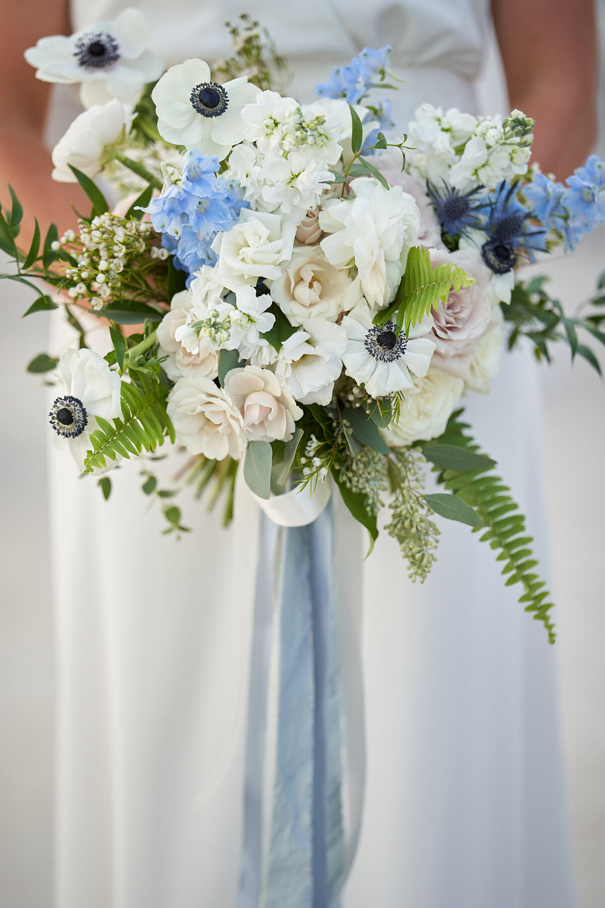 Hilton Head Island Wedding  | Private Estate Wedding  | Trish Beck Events | HIlton Head Wedding Planner | Southeast Wedding Planner |  Blue and White Bridal Bouquet