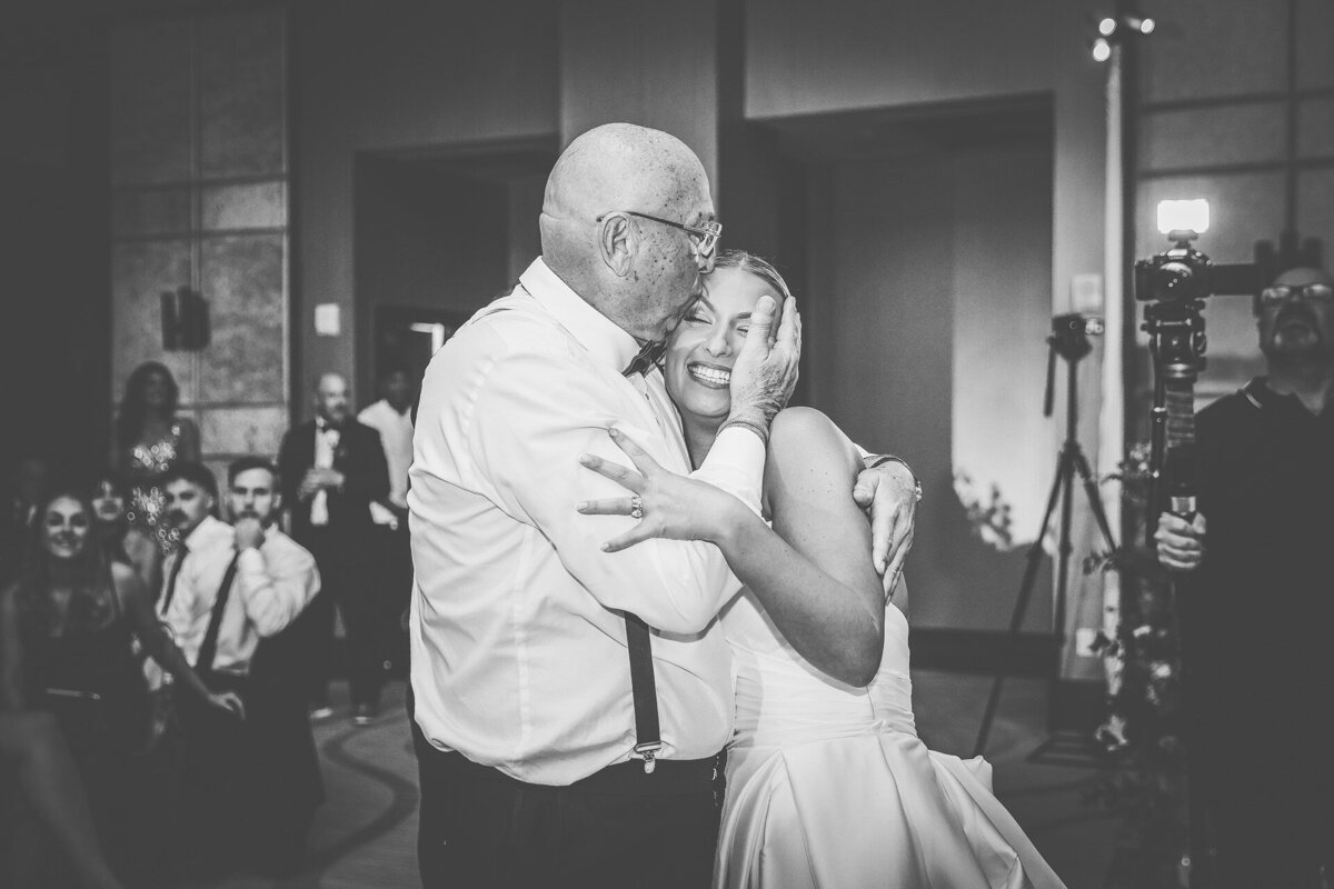 south-florida-dad-kissing-bride