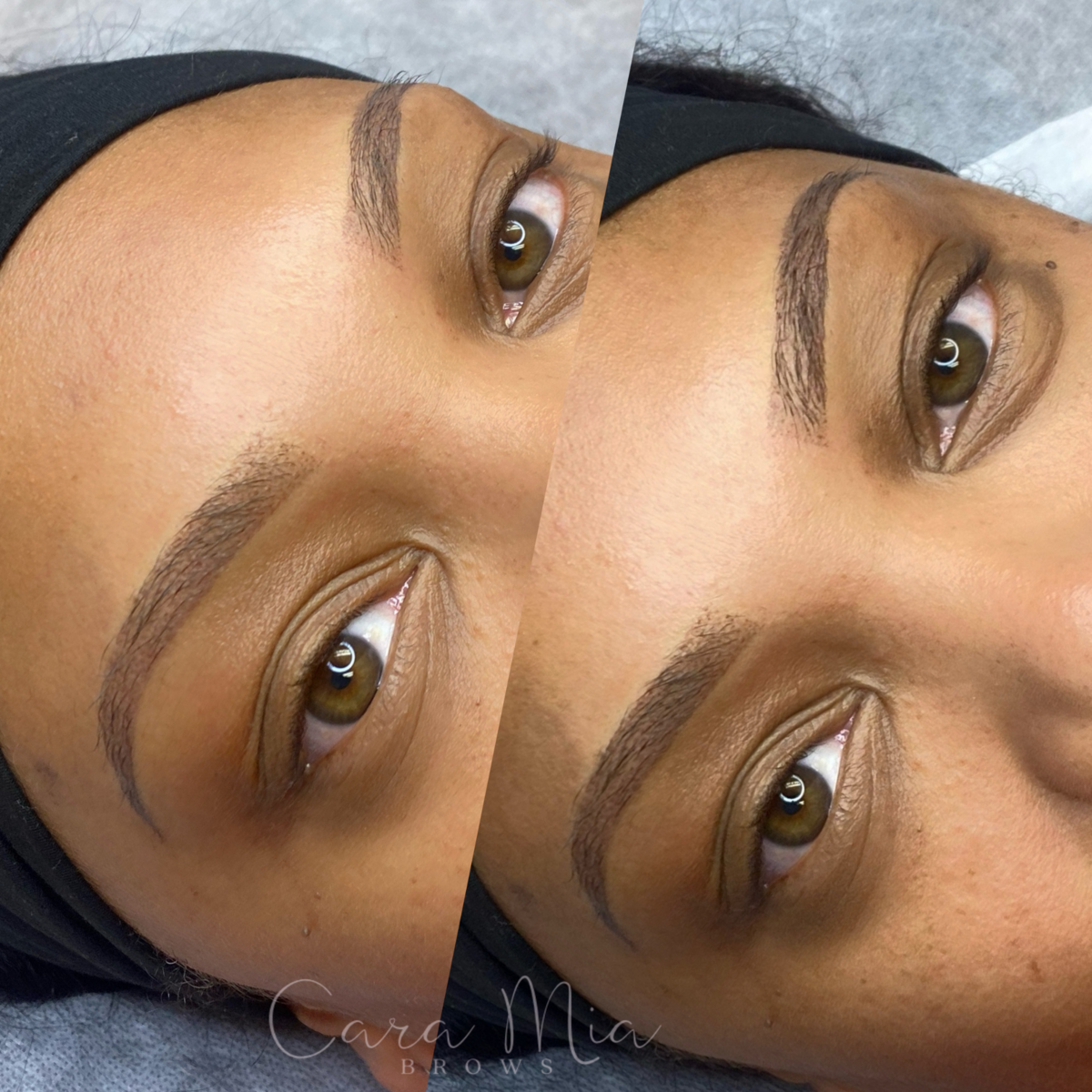 Ombre Powder Brows before and after