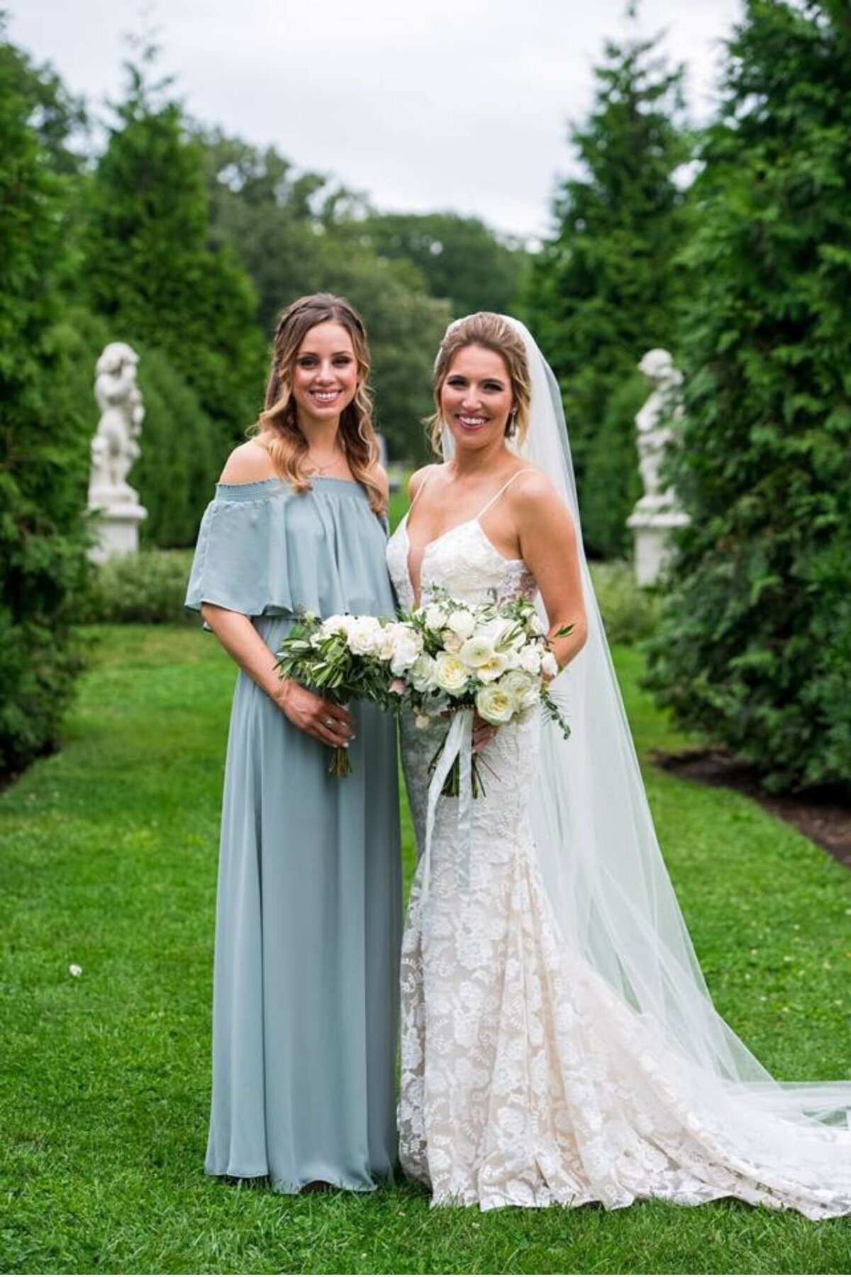 Maid of honor portraits at a luxury Italian inspired Chicago North Shore wedding.