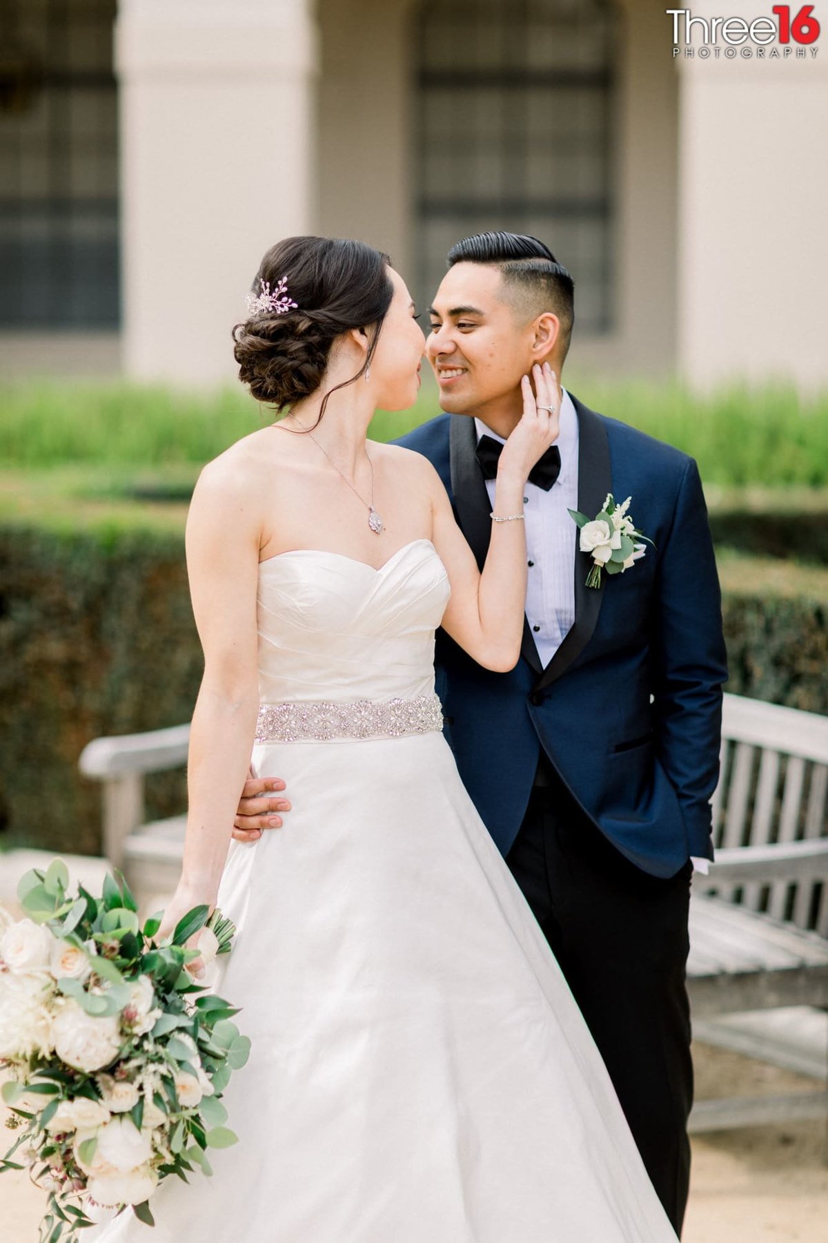 Sweet moment between Bride and Groom