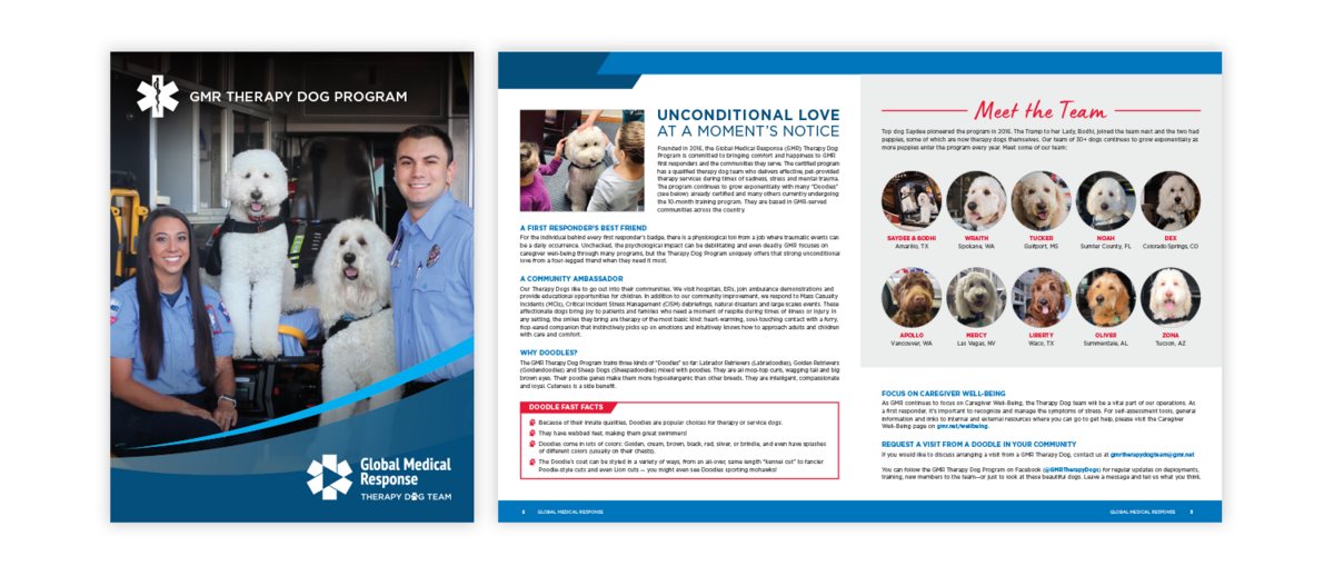 Global Medical Response | Brochure | Graphic Designer | Van Curen Creative